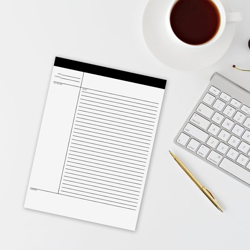 Uzant 4 Pack Notepads 8.5 x 11 Inches, 200 Sheets College Ruled Legal Pads Lined Paper Writing Pads, White Note Pads Notebook for Office Business School College Supplies, 50 Sheets/Pad - Image 5